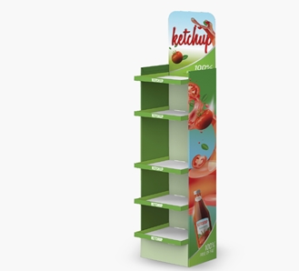 Protruding Five-Shelf Floor Stand Without Accessories