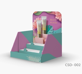 Three-Tier Counter Display Stand with Header