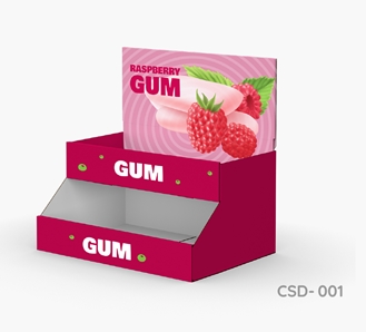 Two-Shelf Display with Convertible Header