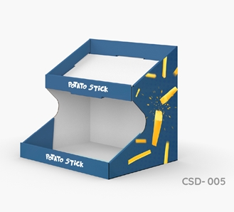 Two-Shelf Slanted Counter Display Stand
