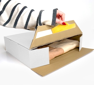 Wrapper Box with Adhesive Strip